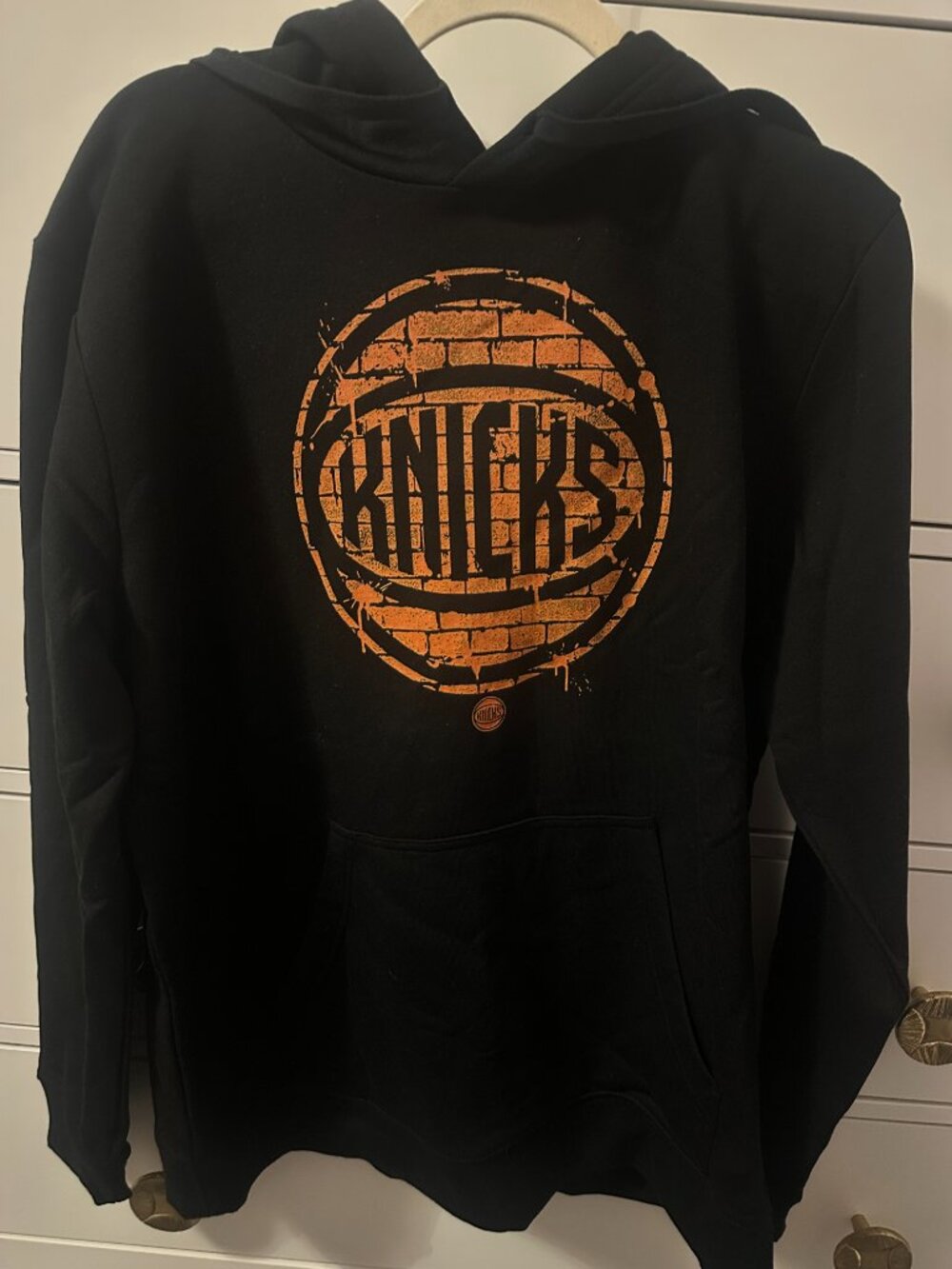 Men's Black New York Knicks Street Ball Hometown Collection Hoodie, large